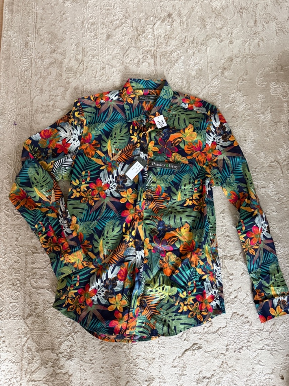 Paisley & Gray Multicolor Tropical Floral Button-Down Shirt